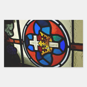 Sticker Rectangulaire Détail en verre souillé