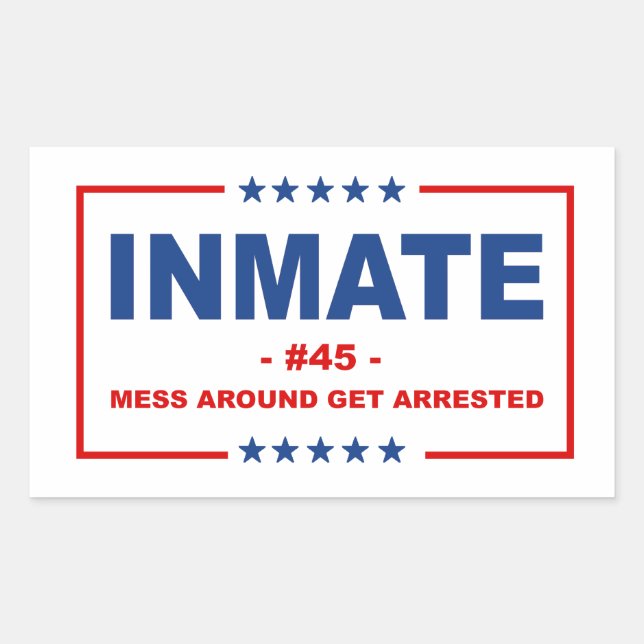 STICKER RECTANGULAIRE DÉTENU #45 (Devant)