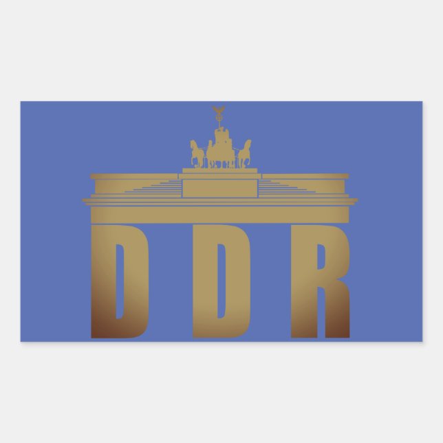 Sticker Rectangulaire Deutsche Demokratische Republik (Devant)