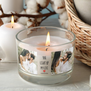 Sticker Rectangulaire Deux photos   Happy Valentines Day  