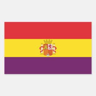 Sticker Rectangulaire Deuxième drapeau de la République espagnole
