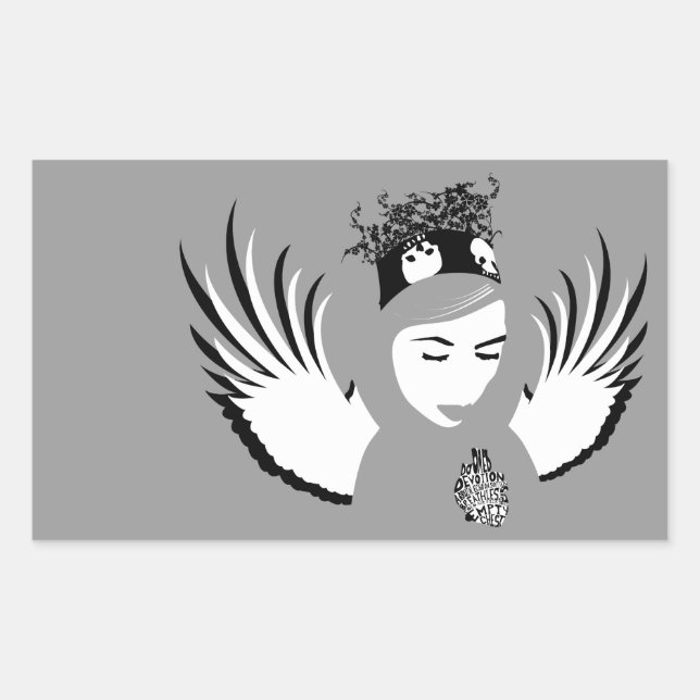 Sticker Rectangulaire dévotion condamnée : ange perdu (Devant)