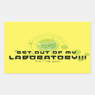 Sticker Rectangulaire Dexter - Sortez De Mon Laboratoire ! ! !