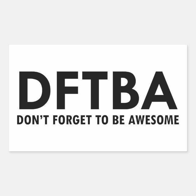 STICKER RECTANGULAIRE DFTBA (Devant)