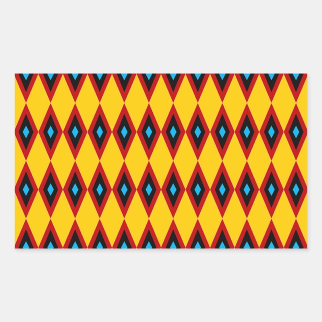 Sticker Rectangulaire Diamants (Devant)