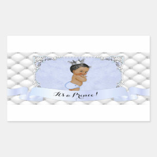 Sticker Rectangulaire Diamants bleus de prince afro-américain