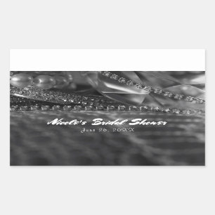 Sticker Rectangulaire Diamants de charme vintage et perles Favori élégan