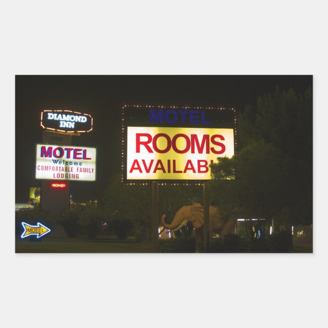 Sticker Rectangulaire Diamond Inn Las Vegas (Devant)