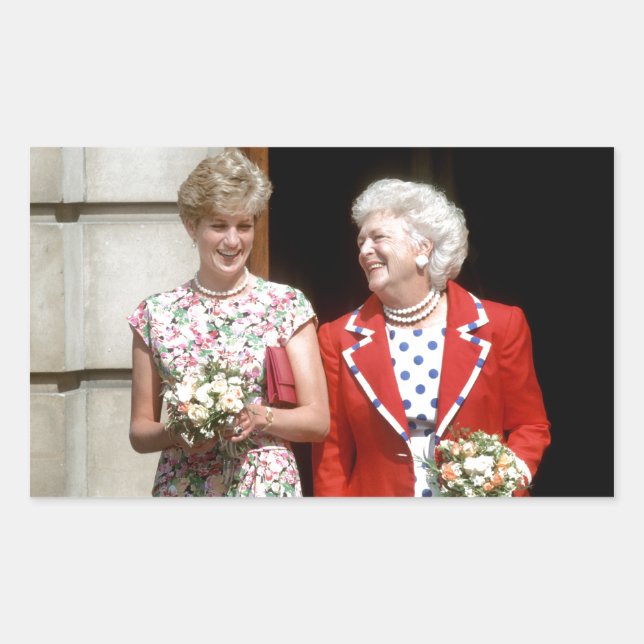 Sticker Rectangulaire Diana-Barbara Bush (Devant)