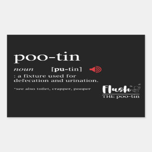 Sticker Rectangulaire Dictionnaire drôle Anti Poutine POOTIN