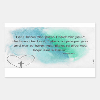 Sticker Rectangulaire Dieu connaît mes plans