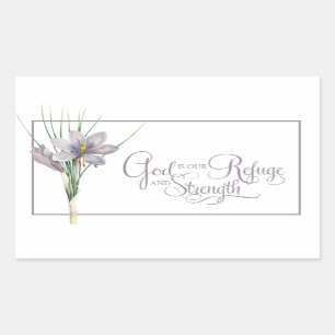 Sticker Rectangulaire Dieu est notre refuge et notre force