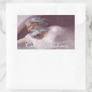 Sticker Rectangulaire Dieu le Père Renaissance Dessin dévotionnel