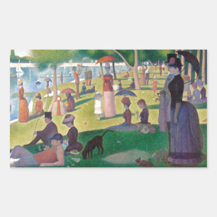 Sticker Rectangulaire Dimanche sur La Grande Jatte Seurat Peinture