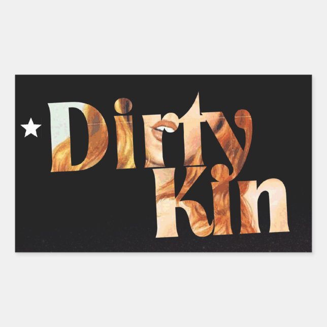 Sticker Rectangulaire dirtykin2 (Devant)