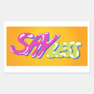Sticker Rectangulaire Discuter moins d'autocollant rectangulaire