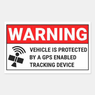 Sticker Rectangulaire Dispositif de suivi GPS
