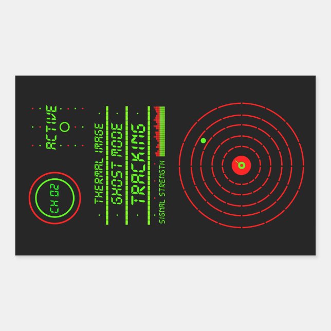 Sticker Rectangulaire Dispositif de Suivi LED de Surveillance de Sécurit (Devant)