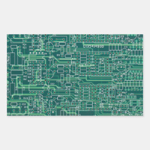 Sticker Rectangulaire Disposition du circuit électrique