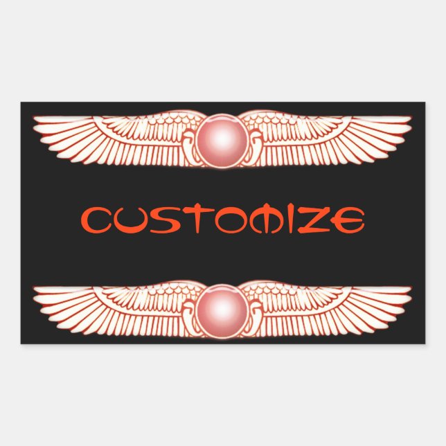 Sticker Rectangulaire Disque Soleil Arrière Sumérien Anunnaki (Devant)