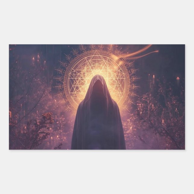 Sticker Rectangulaire Divine Darkness – The Sacred Halloween Presence (Devant)