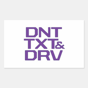 Sticker Rectangulaire DNT TXT et DRV
