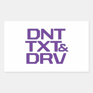 Sticker Rectangulaire DNT TXT et DRV