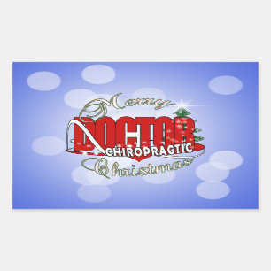 STICKER RECTANGULAIRE DOCTEUR DE CHIROPRACTIE DE NOËL