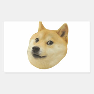 Sticker Rectangulaire Doge Très Waouh Beaucoup Chien Telle Shiba Shibe I