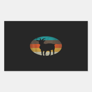 Sticker Rectangulaire Don de chèvre Vintage Rétro Funny Dairy Farmer Ani