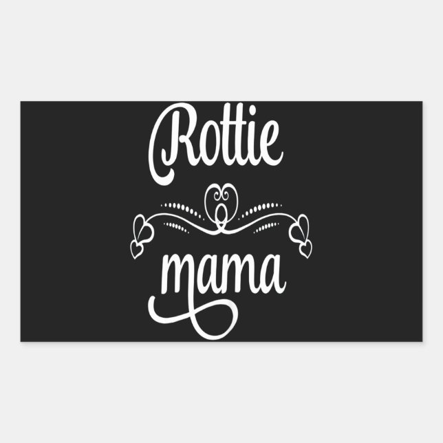 Sticker Rectangulaire Don de chien | J'aime mon rottweiler (Devant)