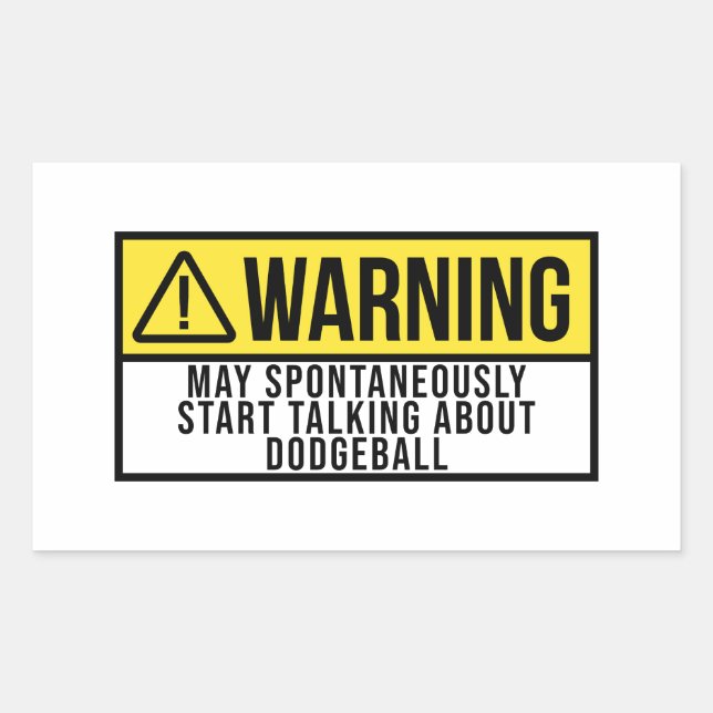 Sticker Rectangulaire Don Dodgeball - Amateur Dodgeball (Devant)