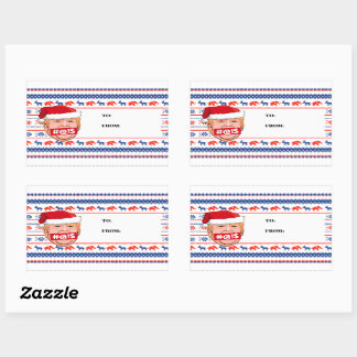 Sticker Rectangulaire DONALD TRUMP Noël en colère