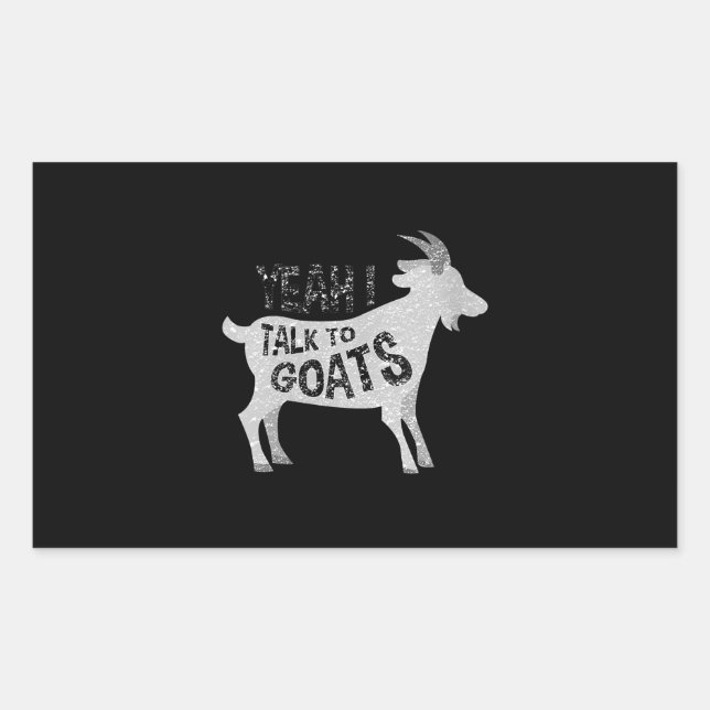 Sticker Rectangulaire Dons De Chèvre Pour Les Amateurs De Chèvre Drôle (Devant)