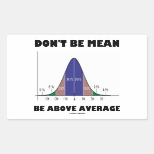 Sticker Rectangulaire Don't Be Mean Be Above Average