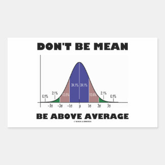 Sticker Rectangulaire Don't Be Mean Be Above Average