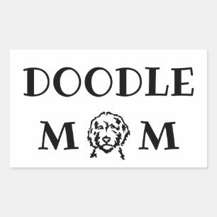 Sticker Rectangulaire Doodle Maman