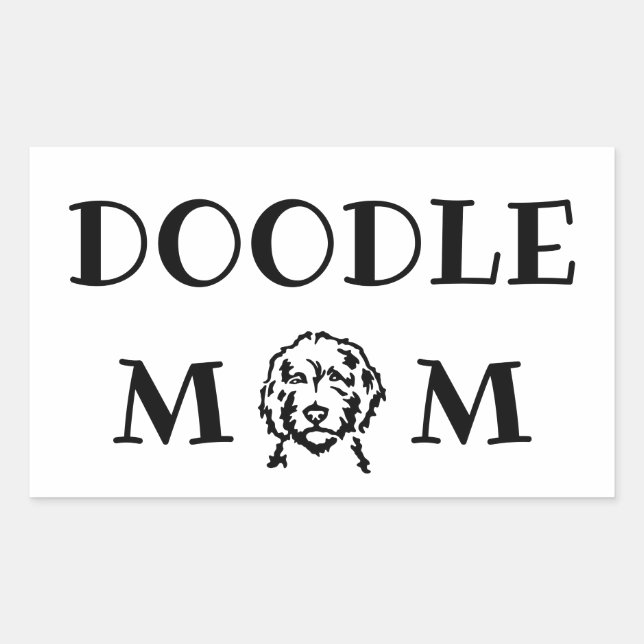 Sticker Rectangulaire Doodle Maman (Devant)