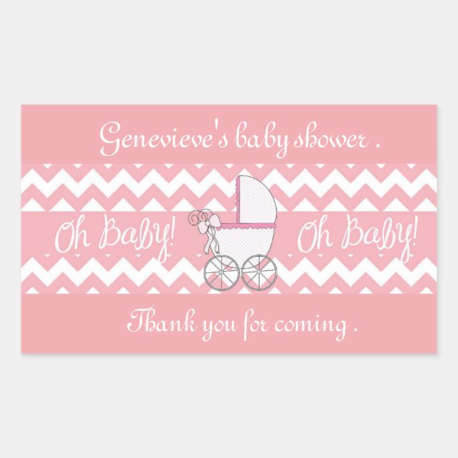 Sticker Rectangulaire Douche bébé (Devant)