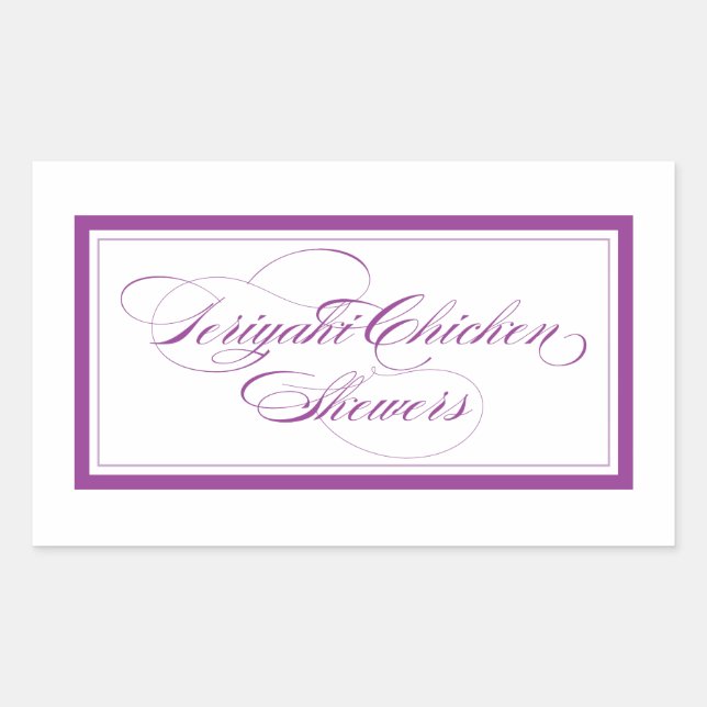 Sticker Rectangulaire Douches de poulet Teriyaki personnalisées (Devant)