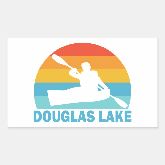 Sticker Rectangulaire Douglas Lake Tennessee Kayak (Devant)