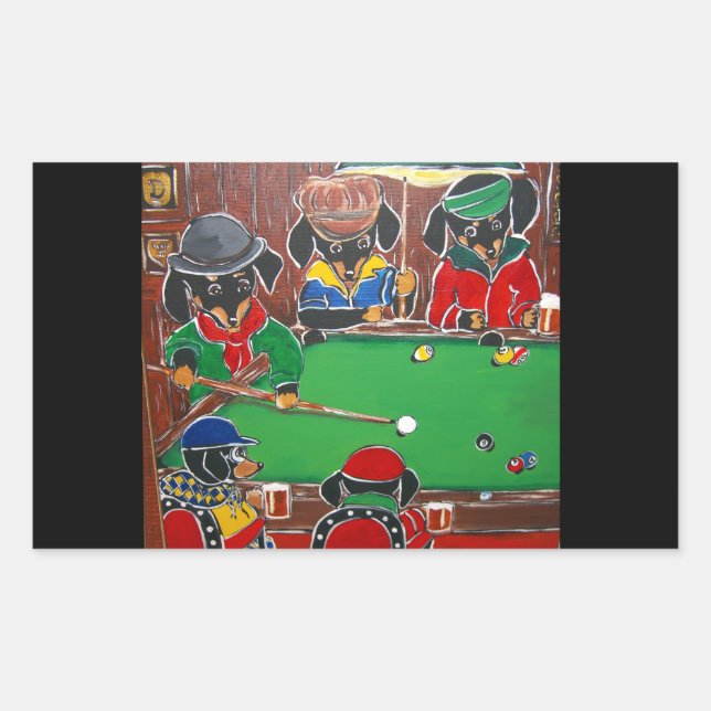 STICKER RECTANGULAIRE DOXIE BILLIARDS (Devant)