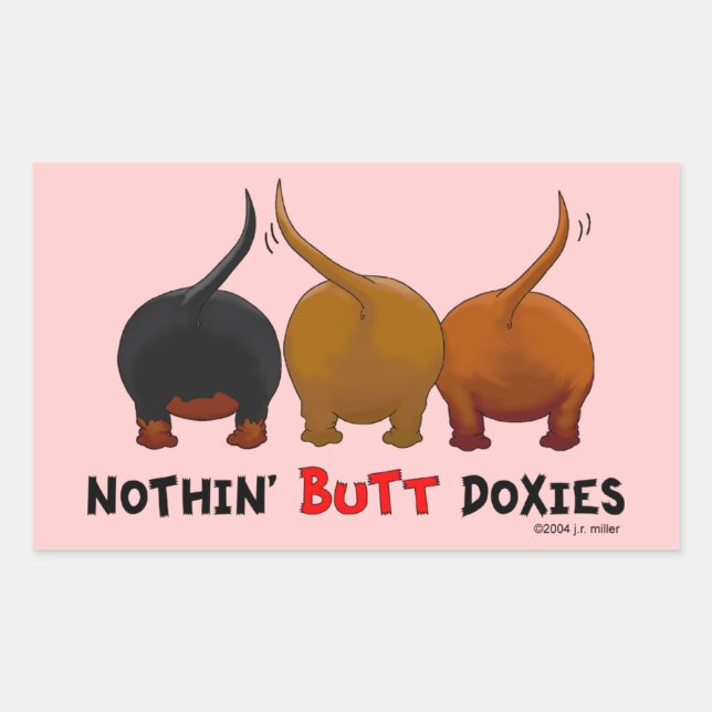 Sticker Rectangulaire Doxies noires (Devant)