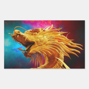 Sticker Rectangulaire Dragon