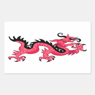 Sticker Rectangulaire Dragon