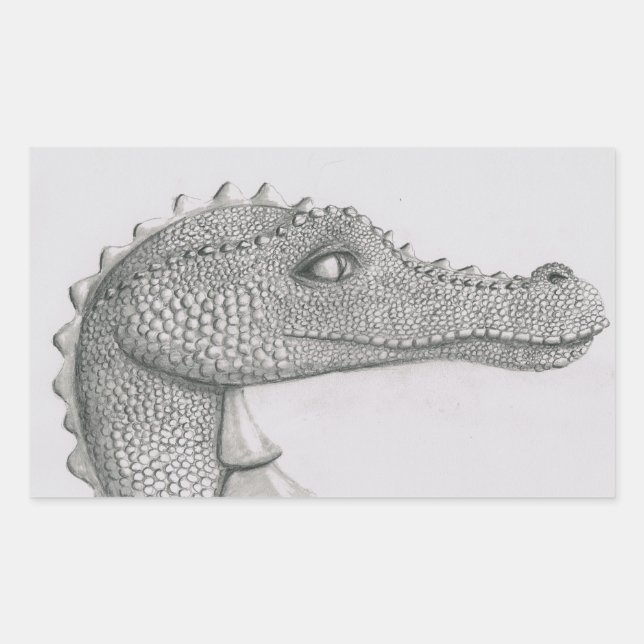 Sticker Rectangulaire Dragon perlé (Devant)