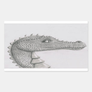 Sticker Rectangulaire Dragon perlé