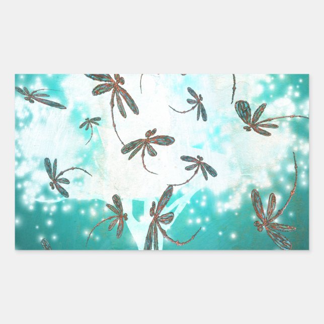 Sticker Rectangulaire Dragonfly (Devant)