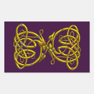 Sticker Rectangulaire DRAGONLOVE, violet