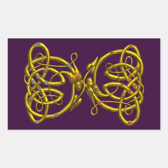 Sticker Rectangulaire DRAGONLOVE, violet (Devant)